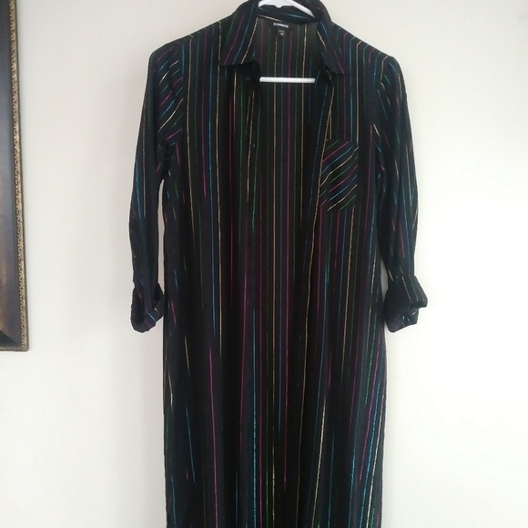 EXPRESS Metallic multi color Duster XXS - Picture 2 of 5